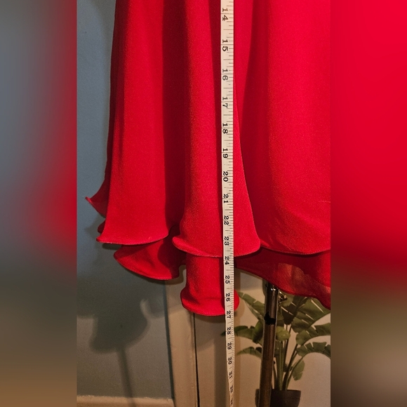 Elegant Red Strapless Dress - Picture 5 of 8